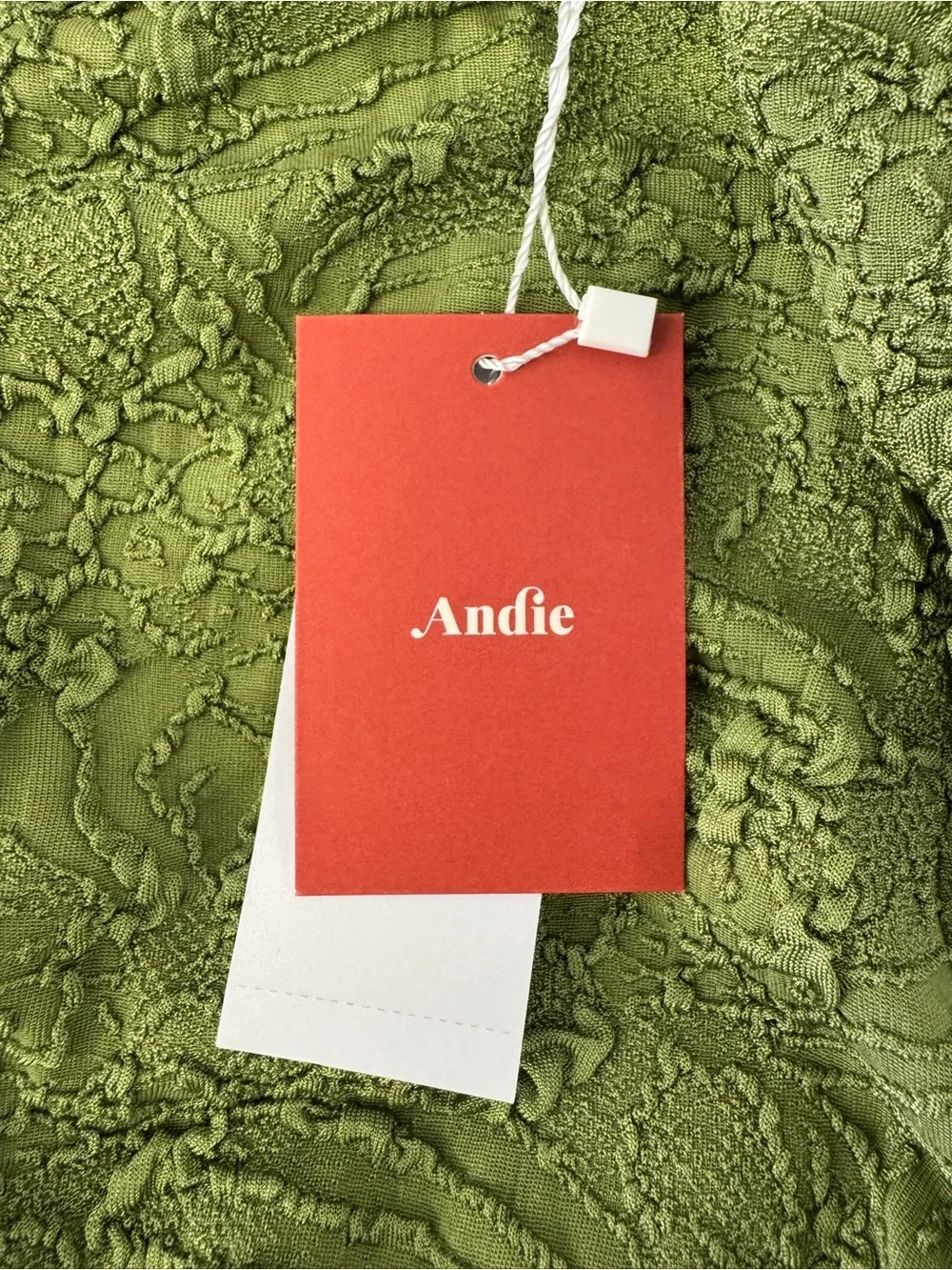 NWT Andie Womens Textured The Lanikai One Piece Swimsuit AO574 Gecko